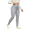 High-Waist Leggings mit Rippstruktur