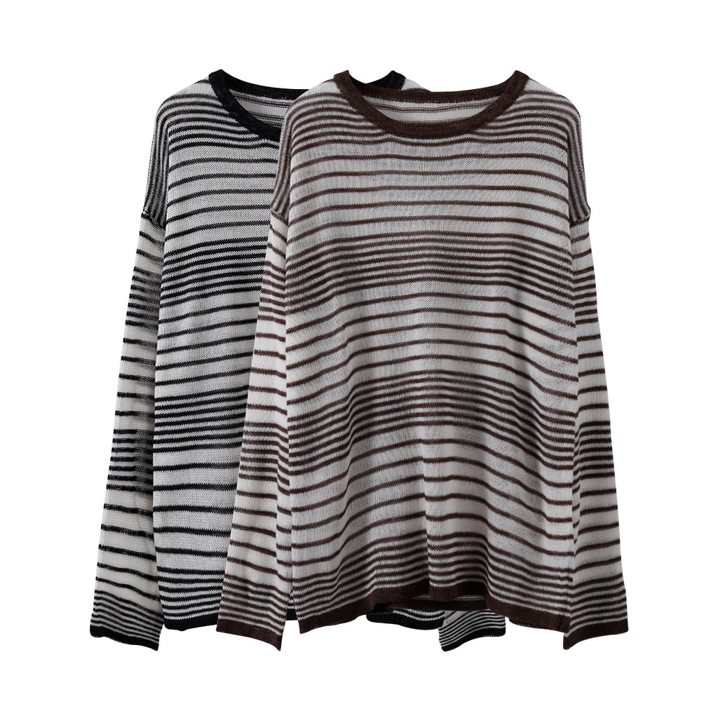 Gestreifter Cozy Pullover für Damen