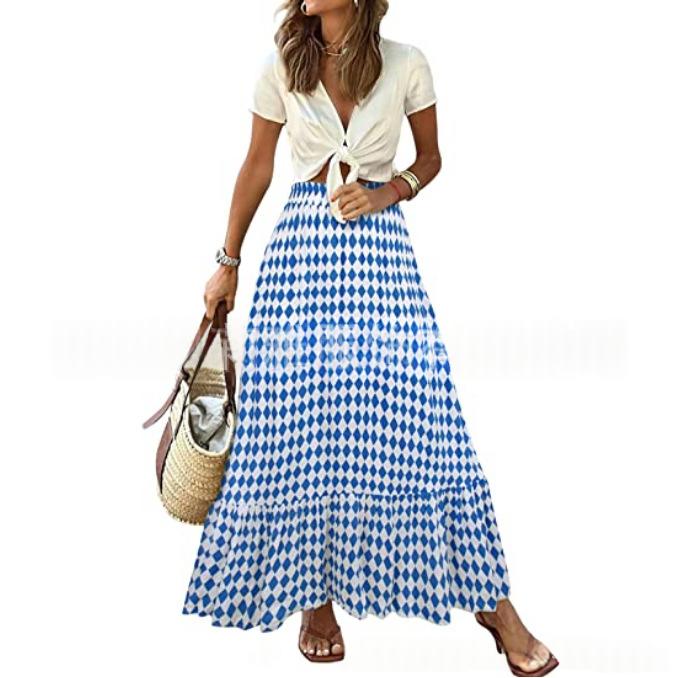 Print-Maxi-Rock im Casual-Stil