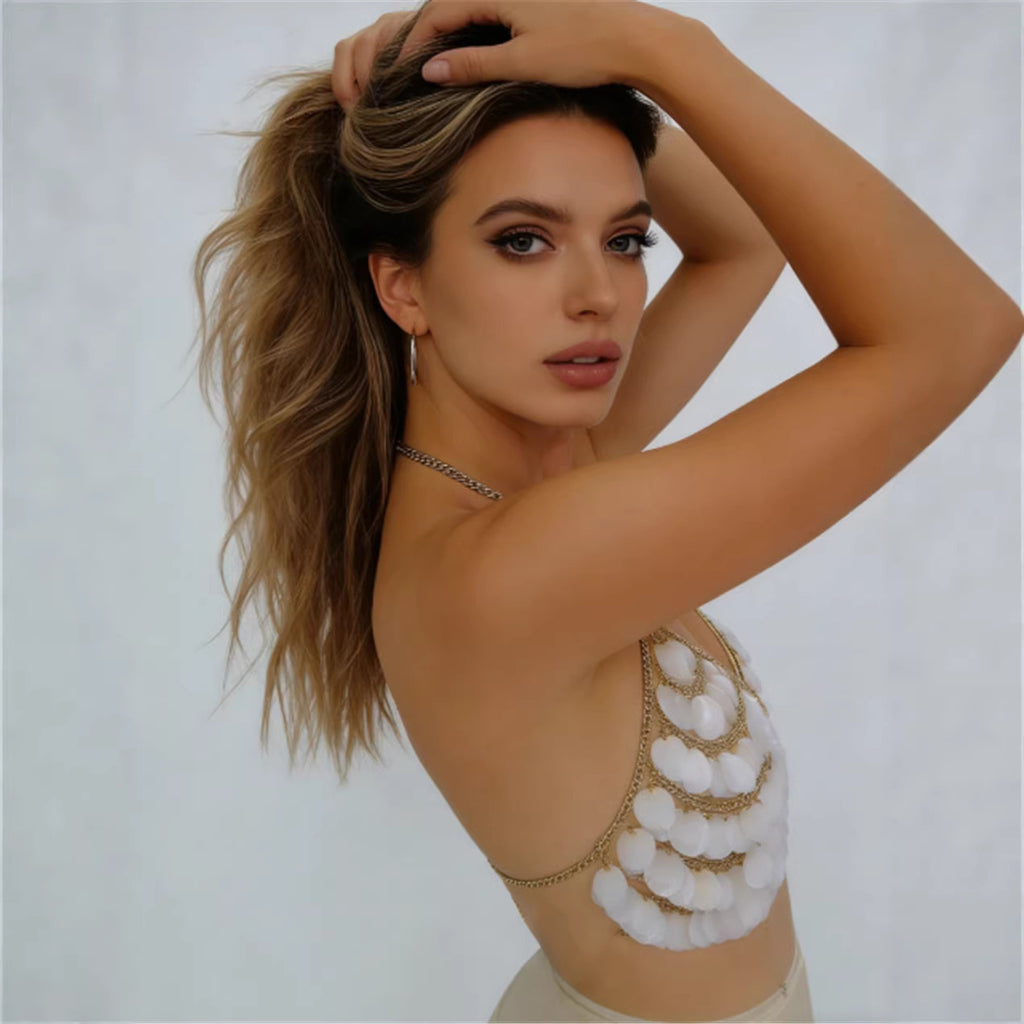 Pailletten Body Chain Top