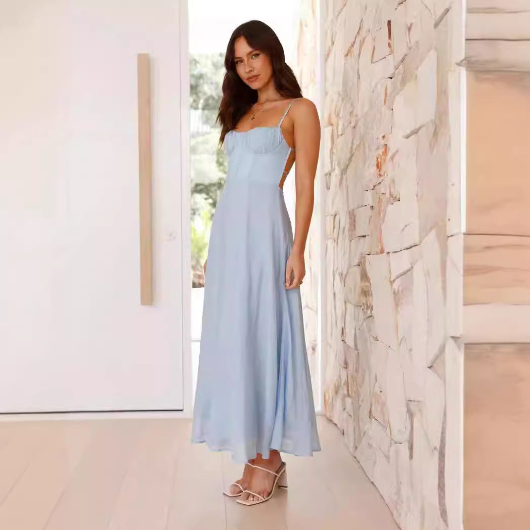 Trägerloses A-Linien-Kleid mit Schlitz – Bild 2 | LuxeStyle