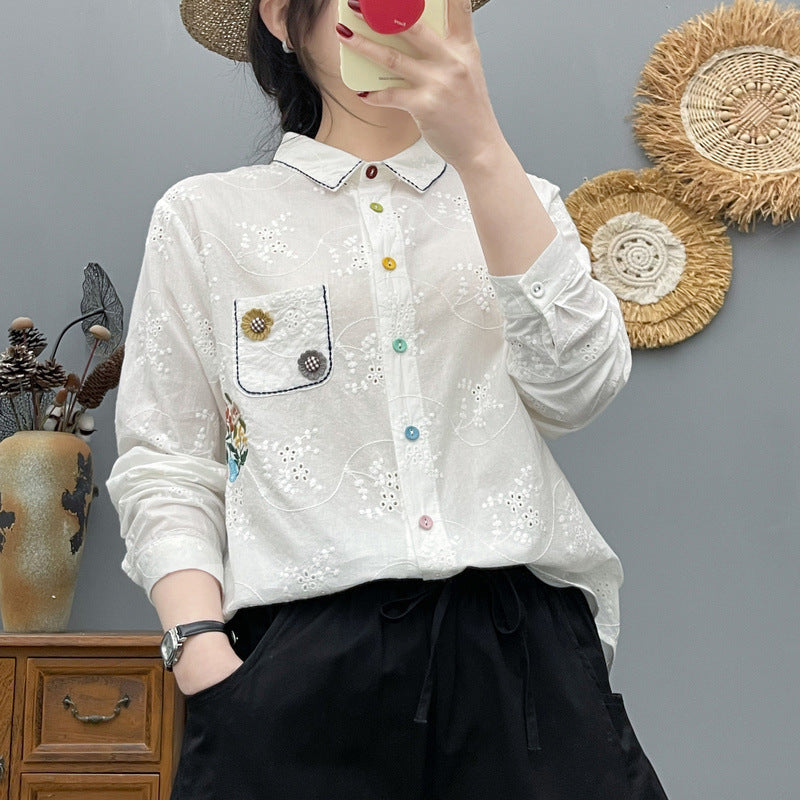Besticktes Schmetterlings-Shirt für Damen | LuxeStyle