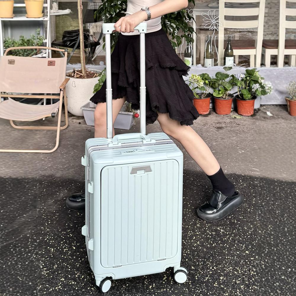 20-24 Zoll Alu-Rahmen Koffer mit TSA-Schloss und leisen Rollen