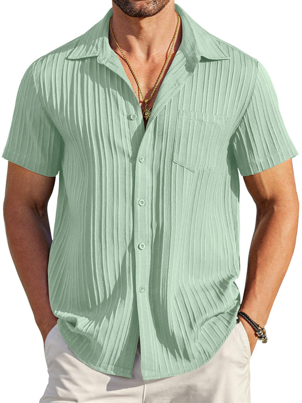Poloshirt mit Kragen, Kurzarm, einfarbig – Bild 8 | LuxeStyle