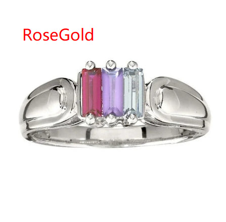 Regenbogen Zirkonia Ring aus Edelstahl