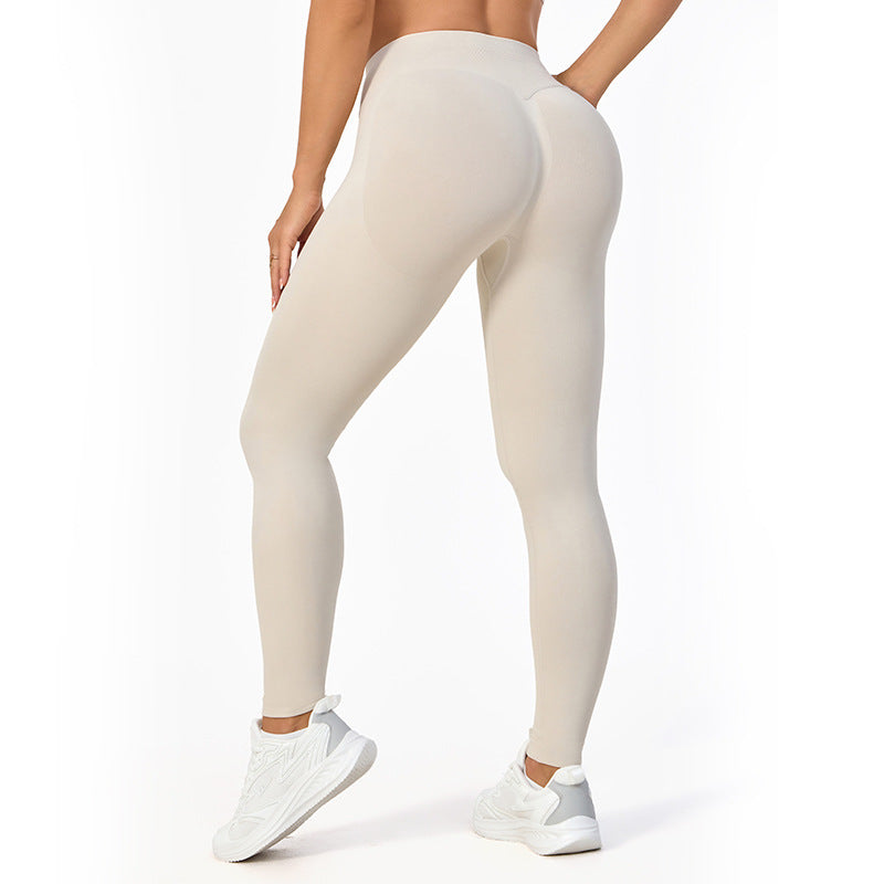 High-Waist Yoga-Pants im europäischen Stil