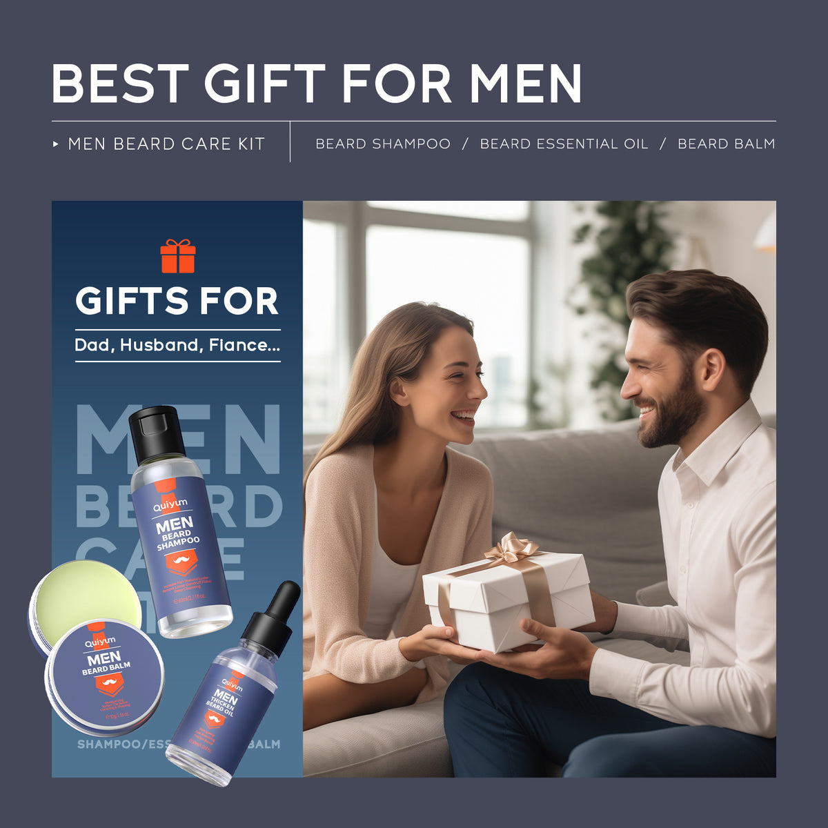 Bartpflege 3-teiliges Set für Männer · 3 Stück – Bild 4 | LuxeStyle