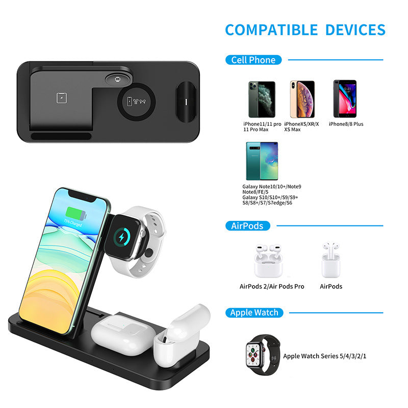 Faltbares 4-in-1 Wireless-Ladegerät, 18W