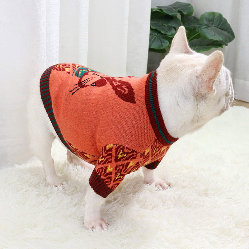 Hunde-Pullover mit Knöpfen und Cartoon-Motiv – Bild 4 | LuxeStyle