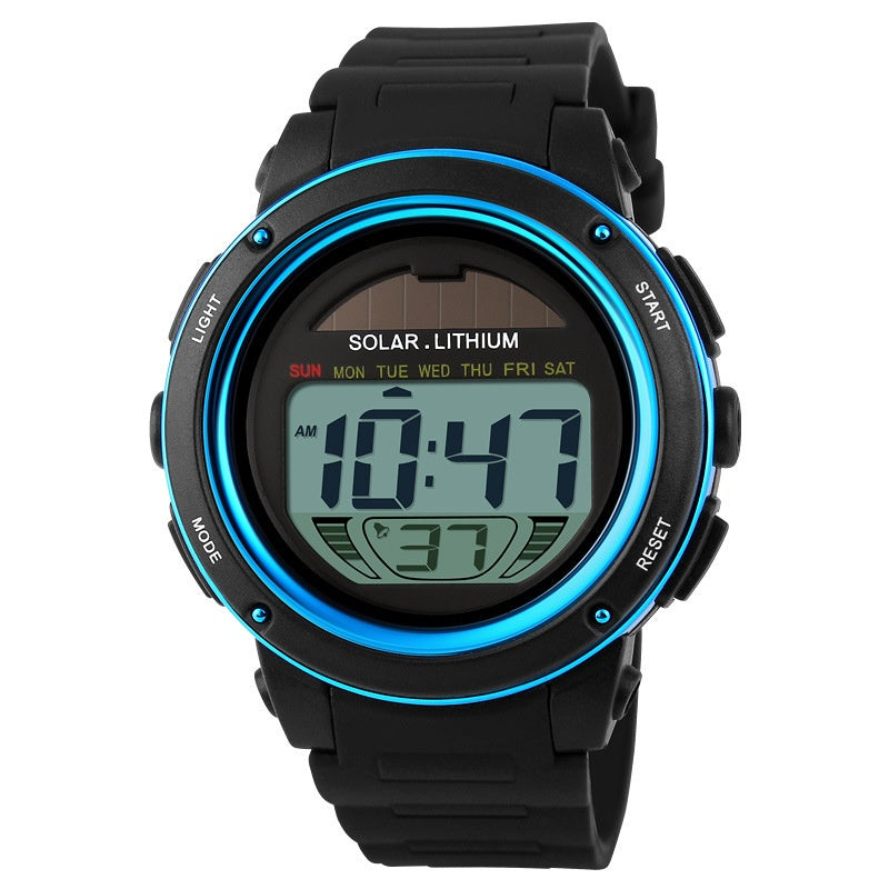 Solar Smartwatch 5-Grad-Wasserdicht, blau – Bild 2 | LuxeStyle
