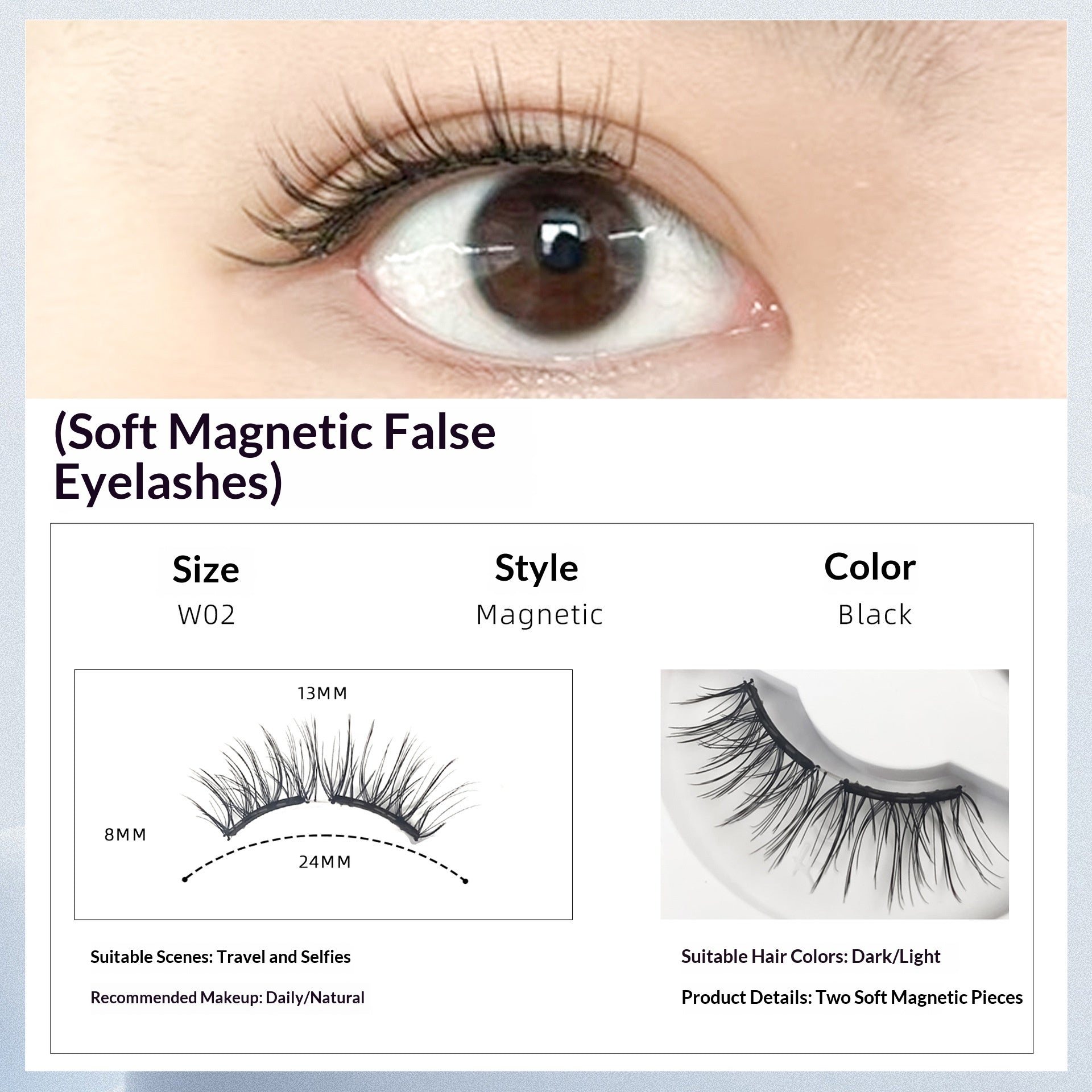 Weiche Magnet-Wimpern