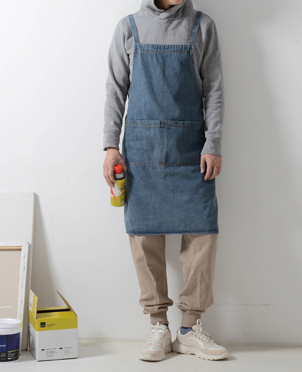 Baumwoll-Schürze aus Denim-Canvas – Bild 13 | LuxeStyle