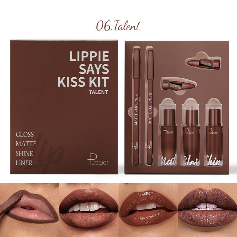 5-teiliges Lip Glaze Lippenstift-Set – Ansicht 6