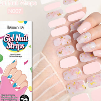 Semi-cured Gel-Nagelsticker «Ice Transparent Nude»