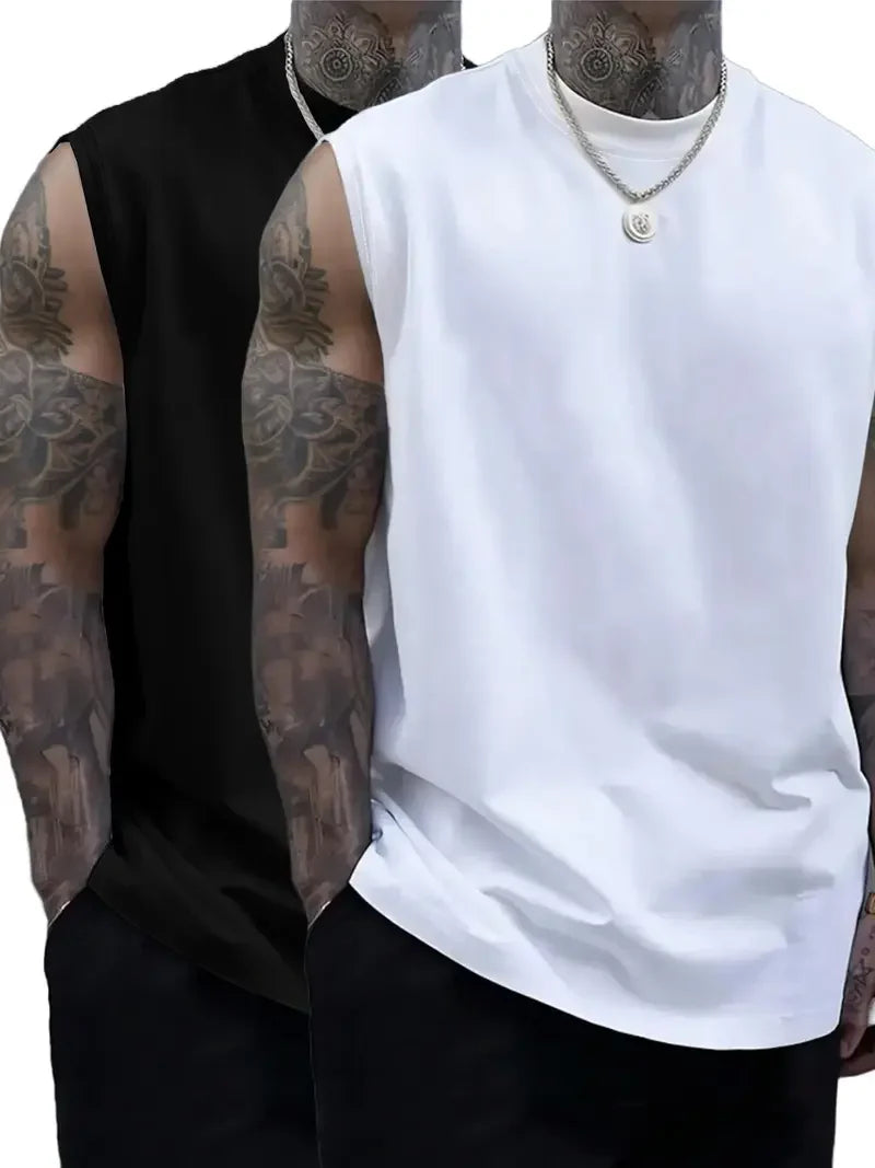 Herren Retro Tanktop Set – 2 Stück