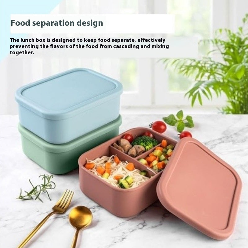 Lunchbox aus Silikon mit drei Fächern
