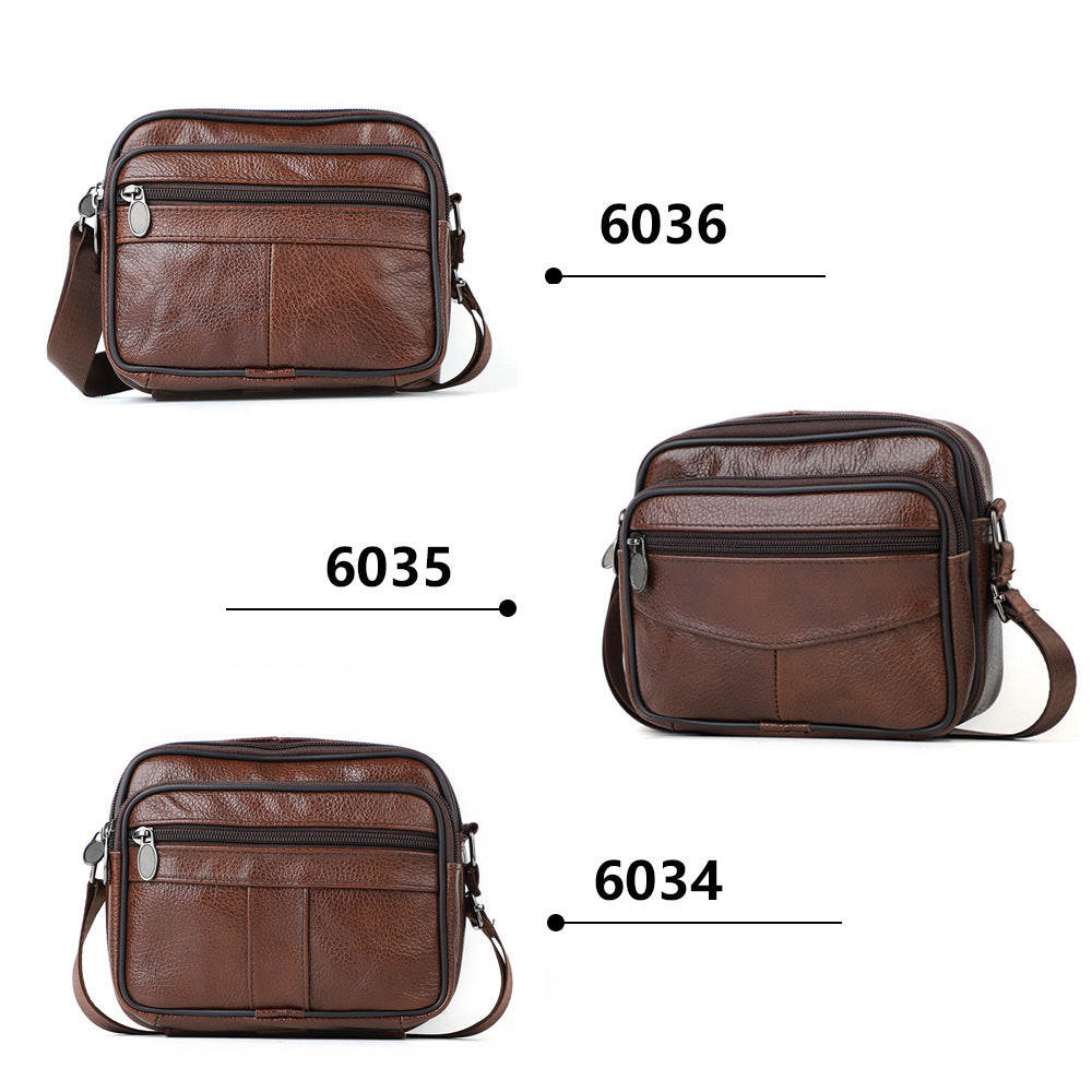 Herren Crossbody Tasche Vollnarbenleder – Bild 4 | LuxeStyle