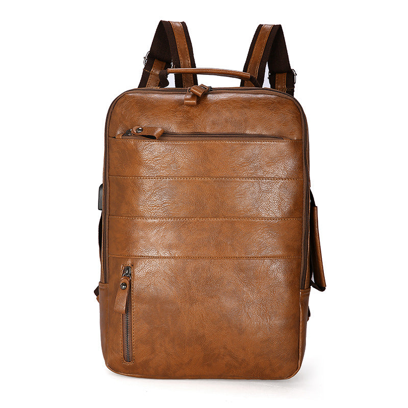 Business Laptop-Rucksack aus PU-Leder – Bild 2 | LuxeStyle