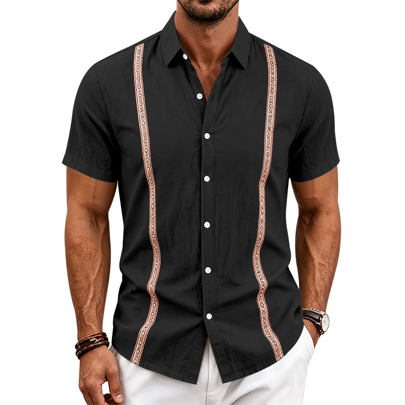 LuxeStyle Leinenhemd Kurzarm für Herren – Bild 9 – LuxeStyle Schweiz
