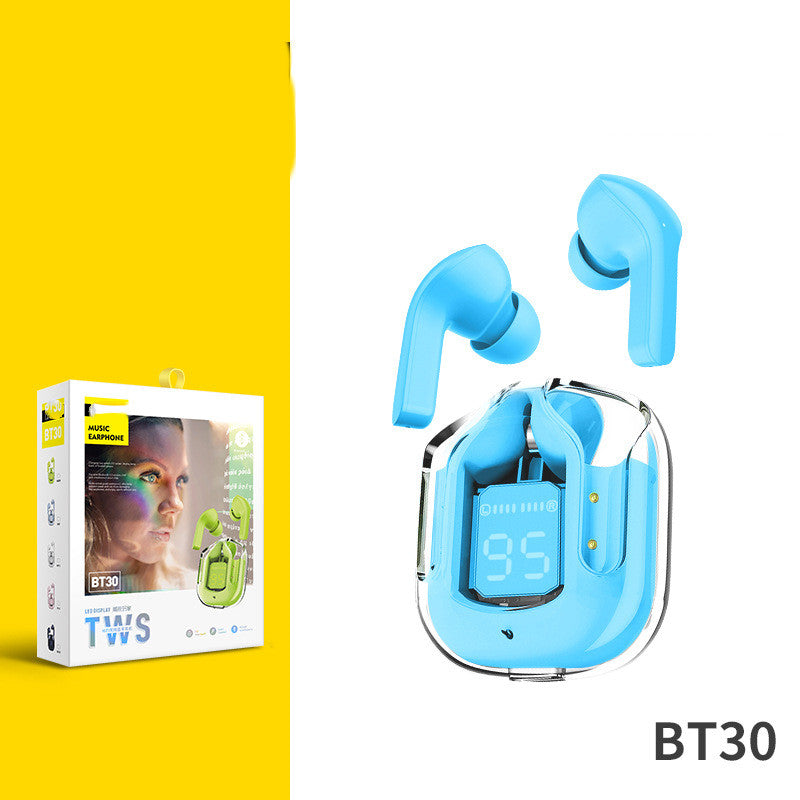 Mini-Transparente Bluetooth-Ohrhörer mit Ladebox – Trend-Modell