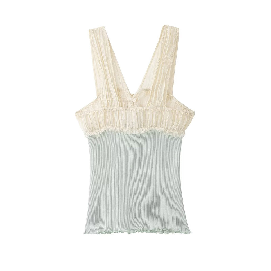 Ärmelloses Colorblock Camisole Top