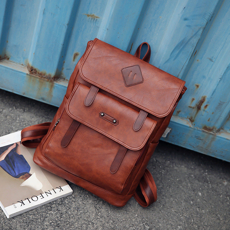 Leder-Rucksack für Laptop – Retro-Stil | LuxeStyle