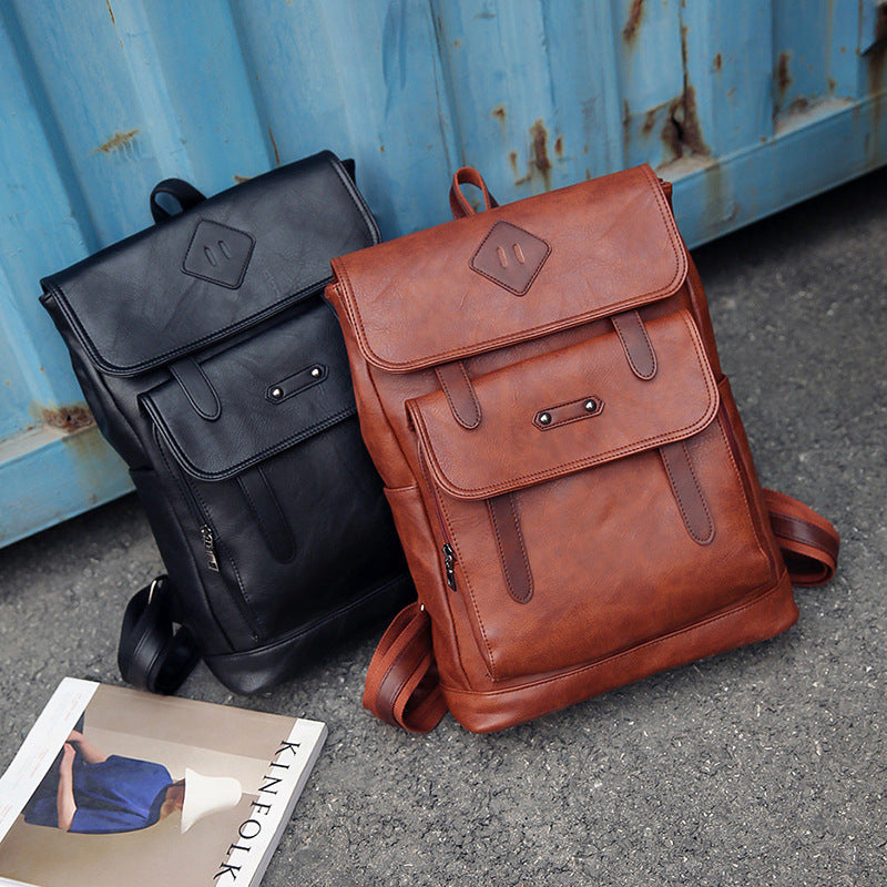 Leder-Rucksack für Laptop – Retro-Stil – Bild 3 | LuxeStyle
