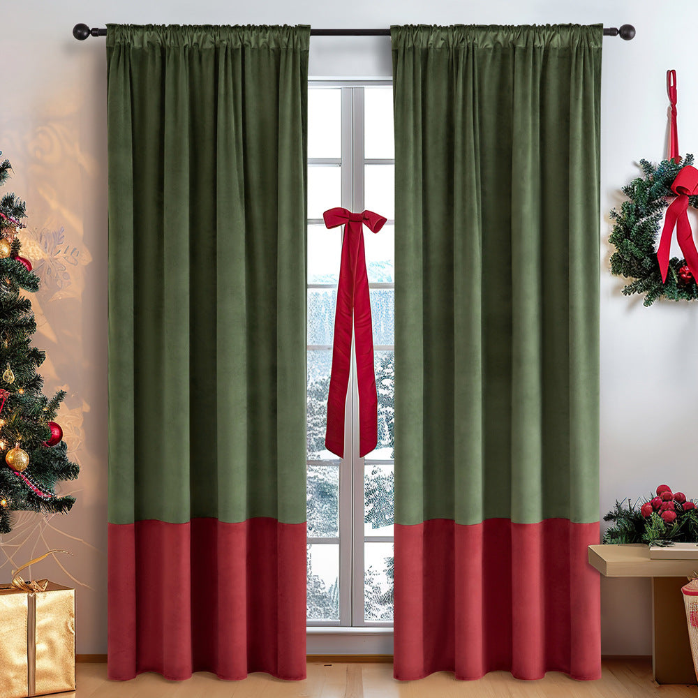 Velour-Vorhang mit Vintage-Stich