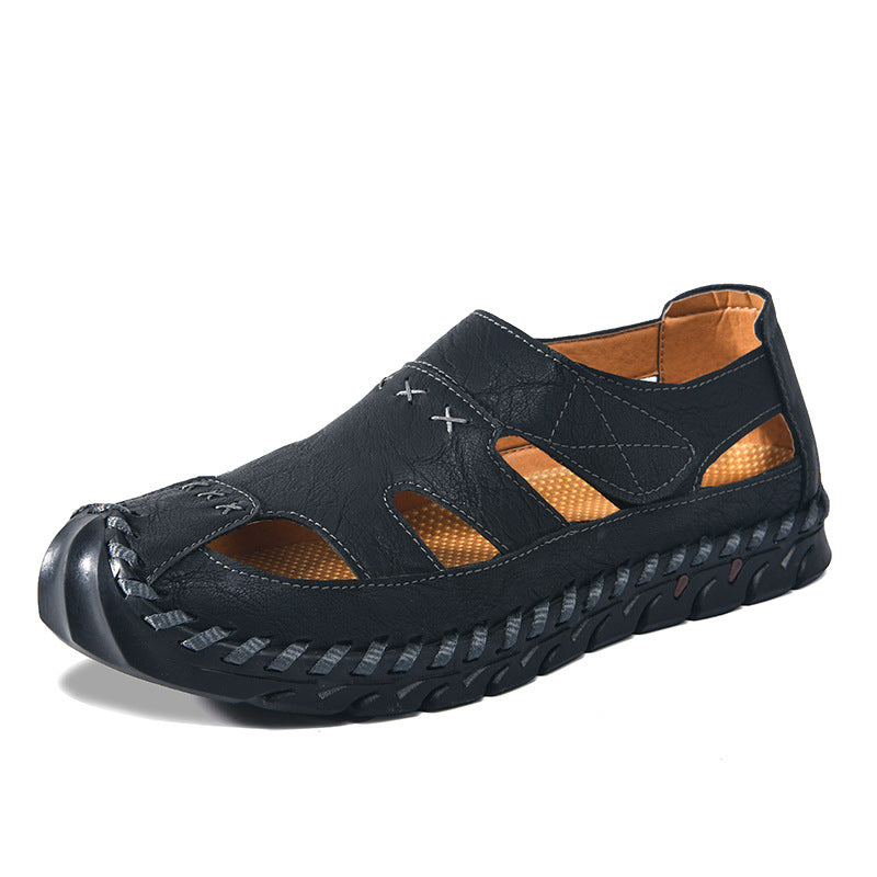 Handgenähte Casual Sandalen mit Klettverschluss – Bild 7 | LuxeStyle