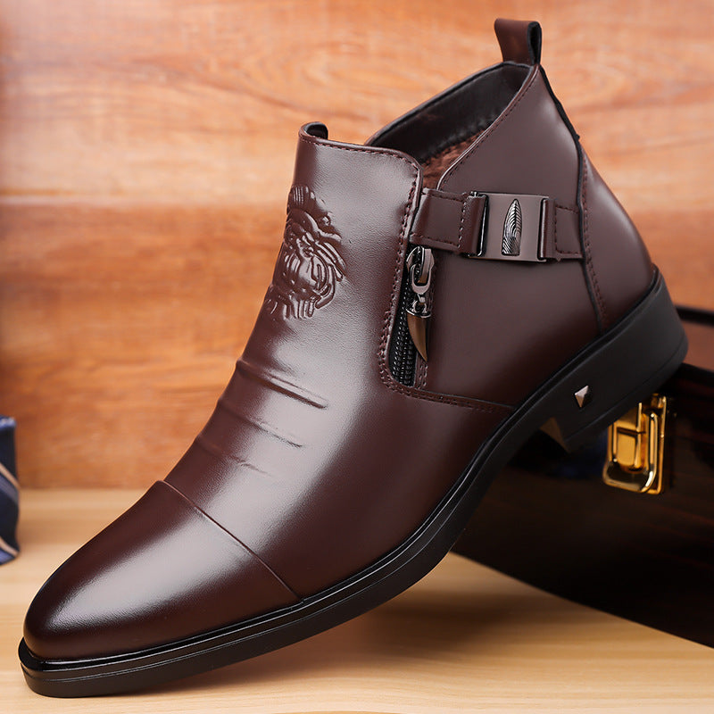 Retro-Ankle Boots mit Seitenketten