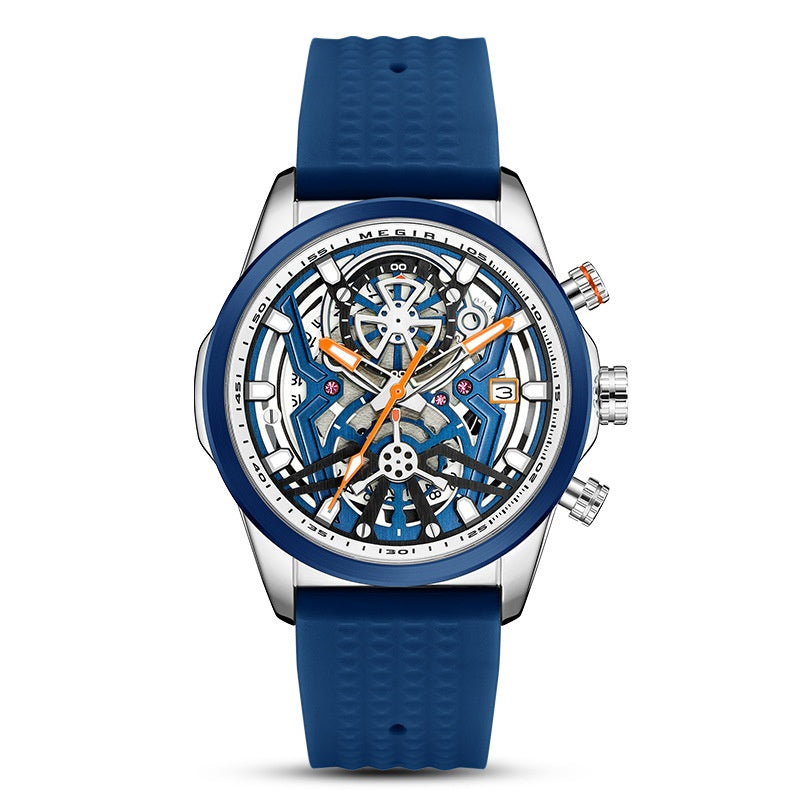 Herren Quarzuhr mit Silikonarmband