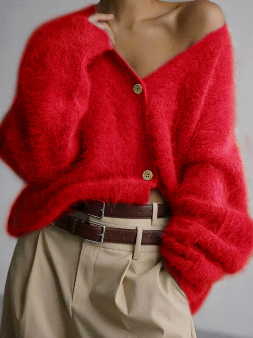 Kardigan mit V-Ausschnitt