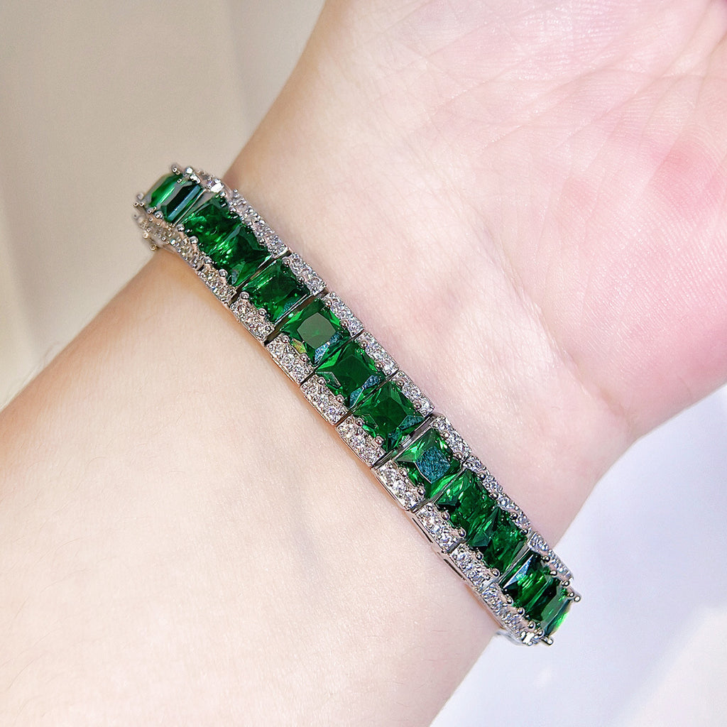 Olivengrüner Diamant-Armband