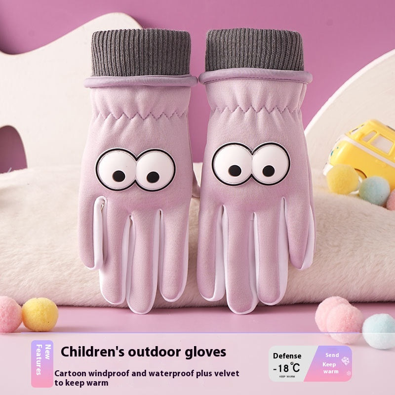 Kinder-Handschuhe Cartoon – Winddicht & Warm