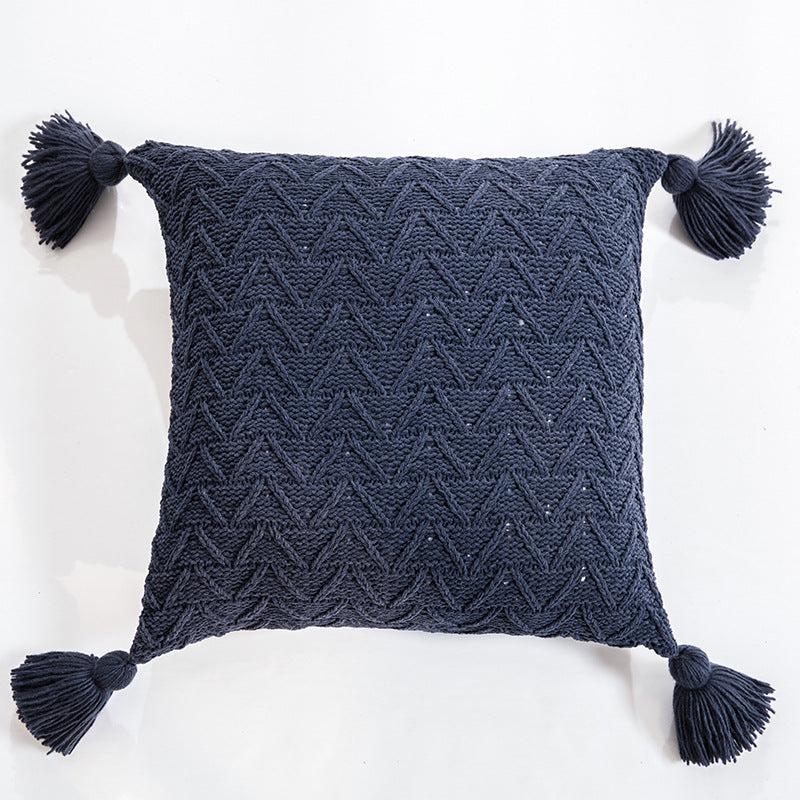 Gestrickter Kissenbezug aus Chenille – Bild 5 | LuxeStyle