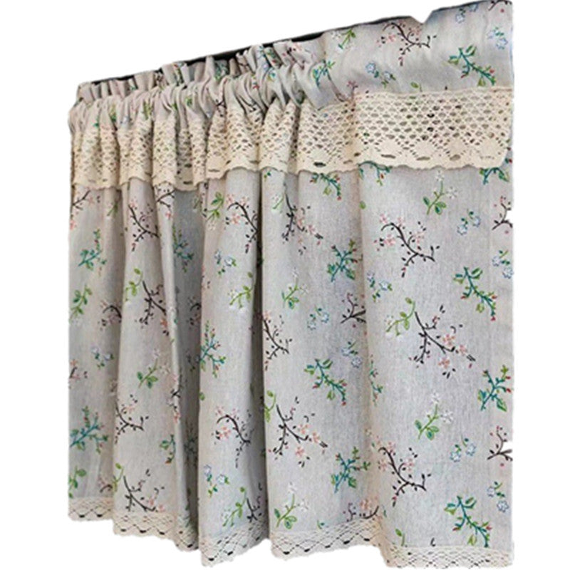 Vorhang „Amerikanischer Landhausstil“ mit Blumenmuster