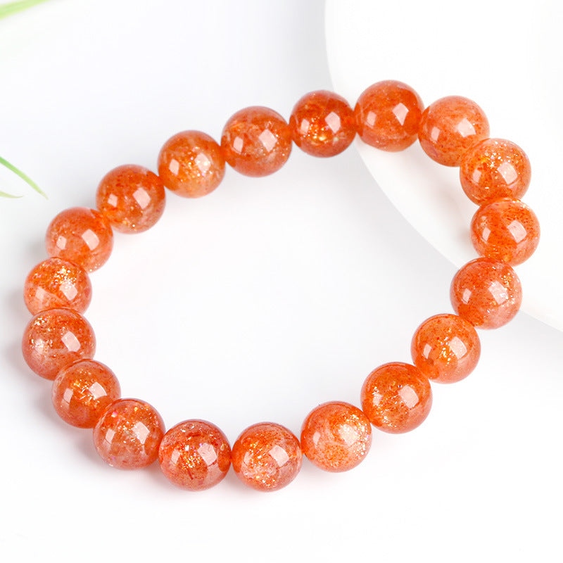 Armband Goldener Sonnenstein Orange-Rot