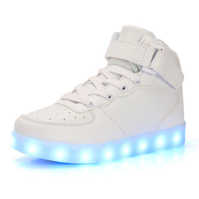 Leuchtende High-Top Kinderschuhe