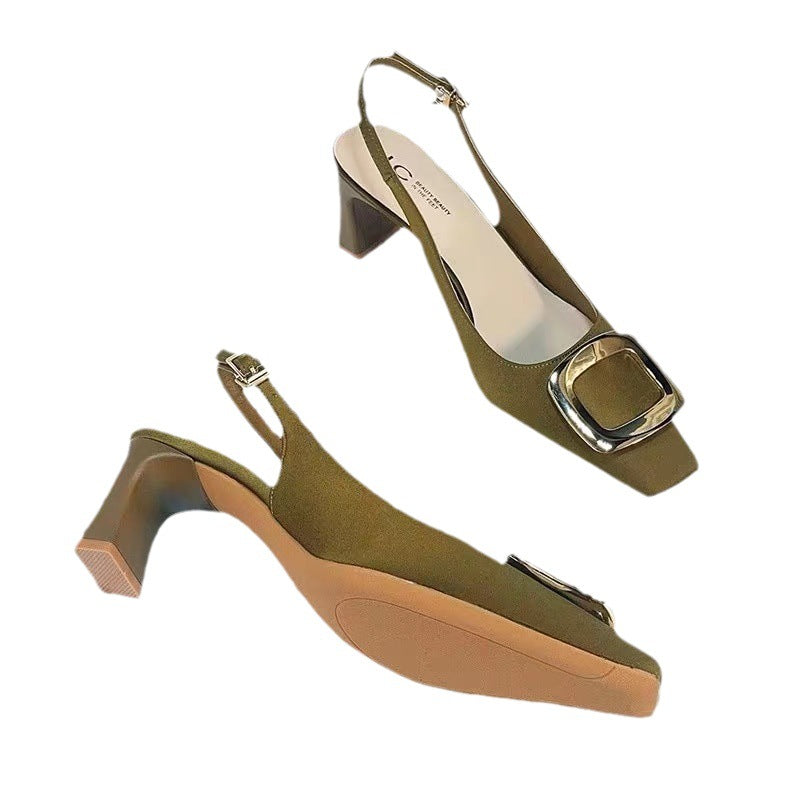 Ein-Strap High-Heeled Sandalen