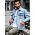 Loose-fit Jeansjacke im Korea-Stil