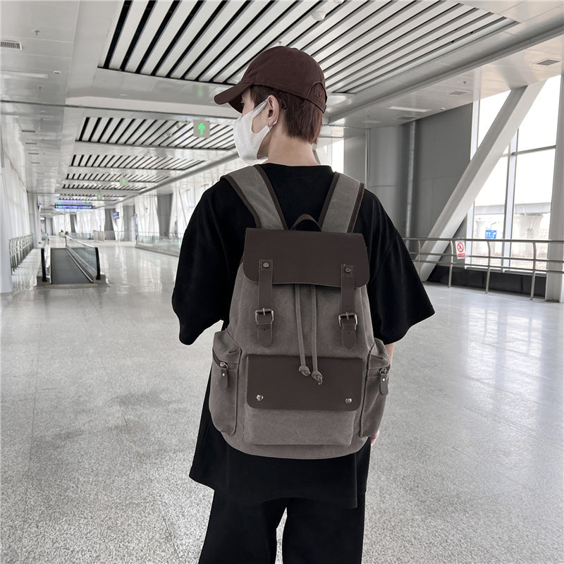 Retro Canvas Rucksack mit Kordelzug | LuxeStyle