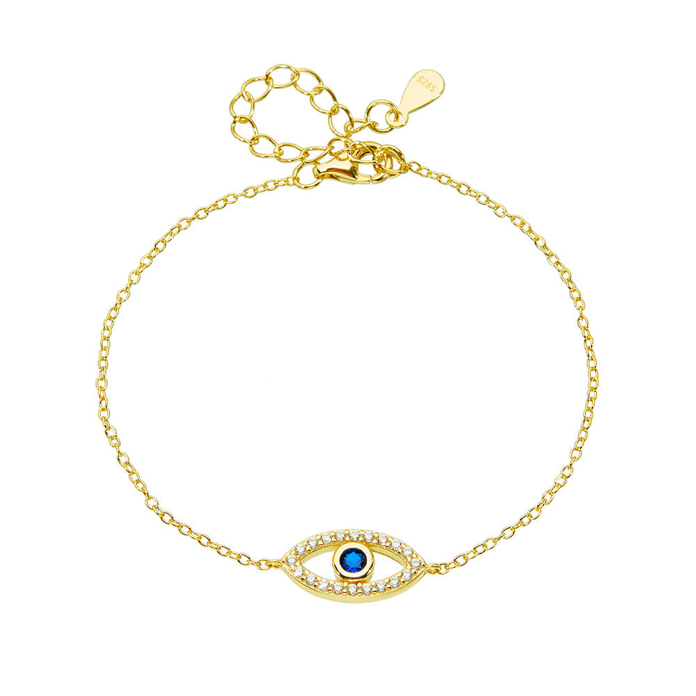 S925 Silber Zirkon-Armband mit Auge – Bild 3 | LuxeStyle
