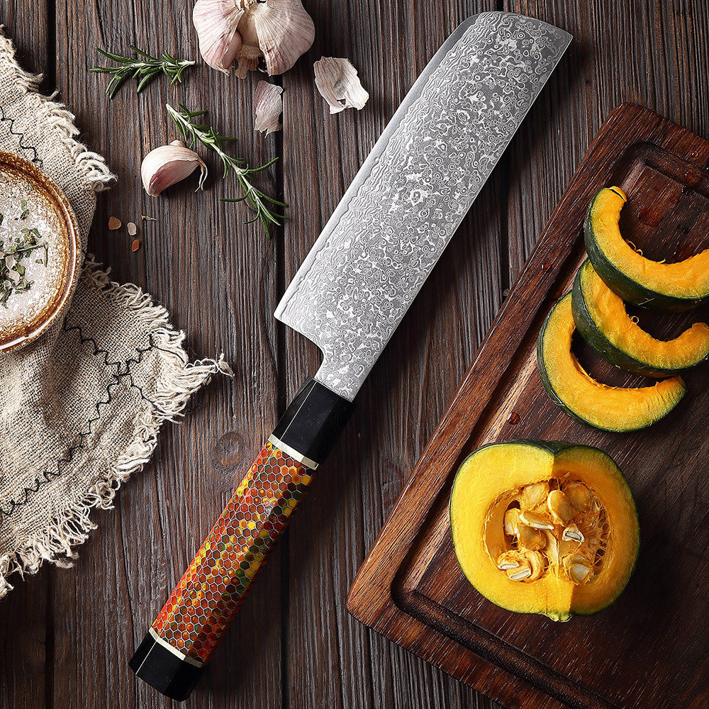 Damastmesser mit Wabenharzgriff – Bild 3 | LuxeStyle