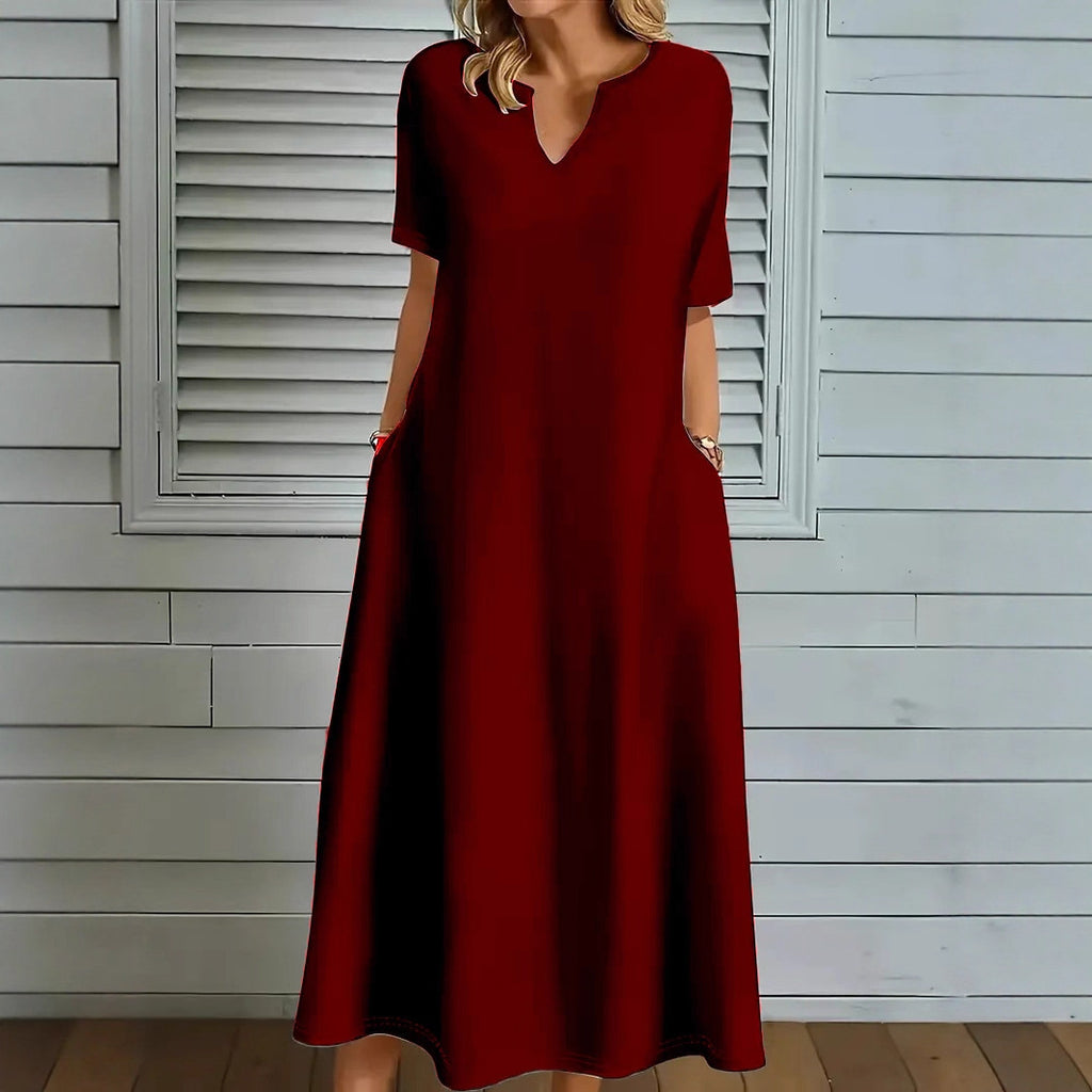 Damen Sommerkleid mit V-Ausschnitt – Bild 5 | LuxeStyle