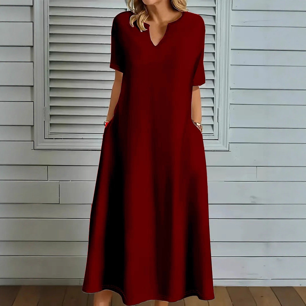 Damen Sommerkleid mit V-Ausschnitt – Bild 5 | LuxeStyle