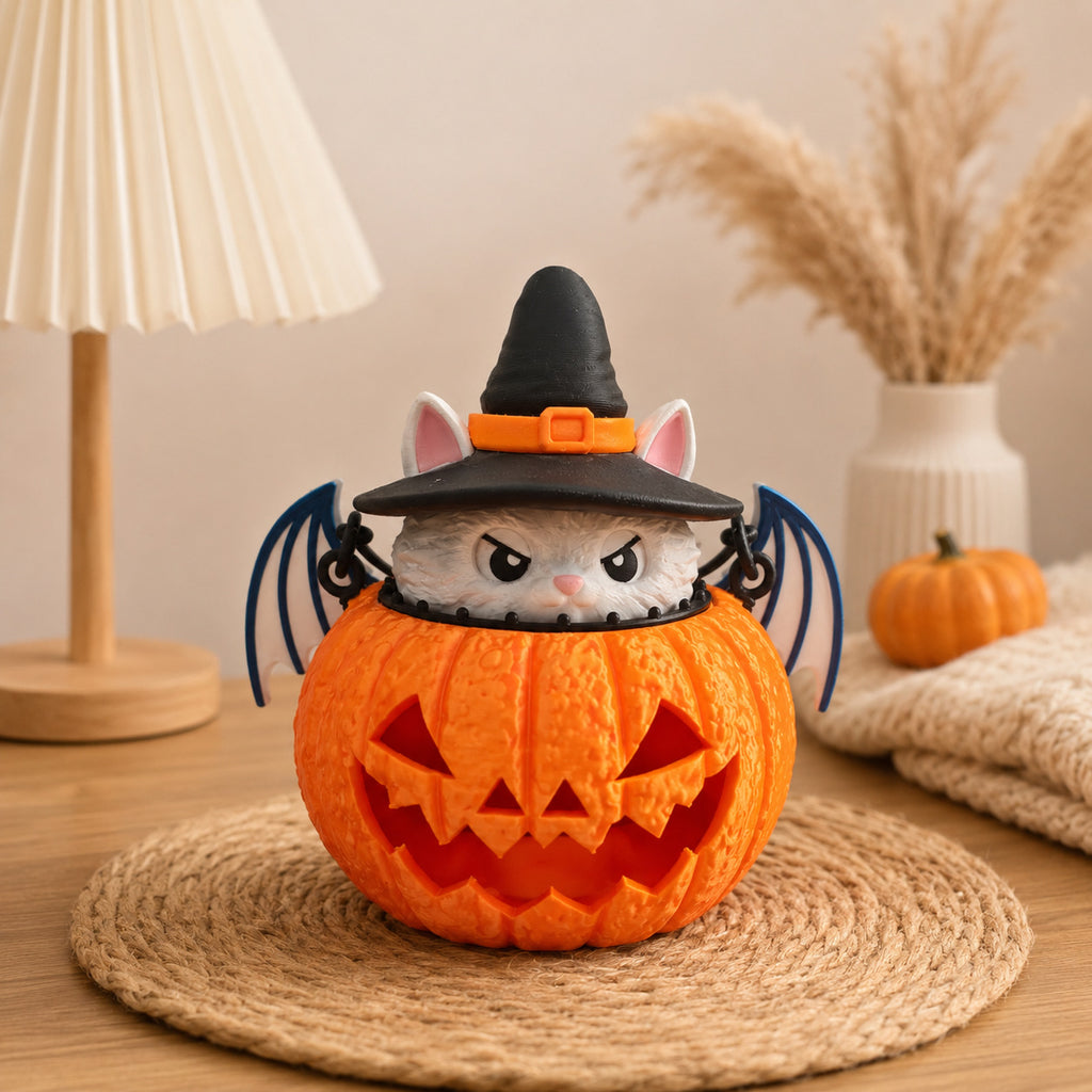 Halloween Katze Kürbis Dekoleuchte – Bild 2 | LuxeStyle