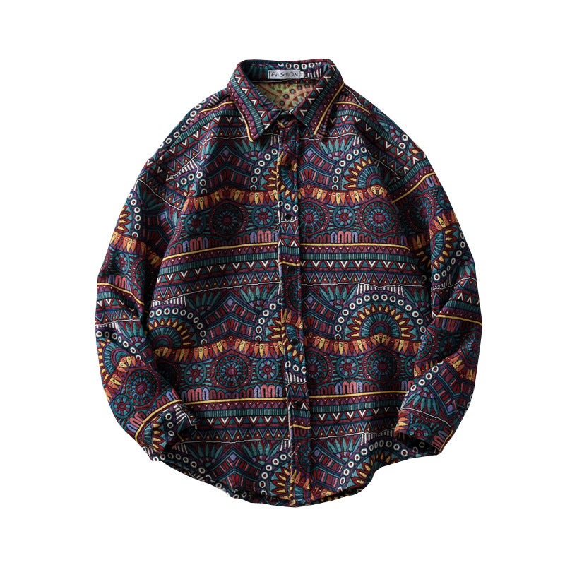 Retro-Lange Ärmel-Plaid-Shirt | LuxeStyle