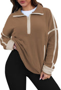 Freizeit Zip-Pullover mit Stehkragen