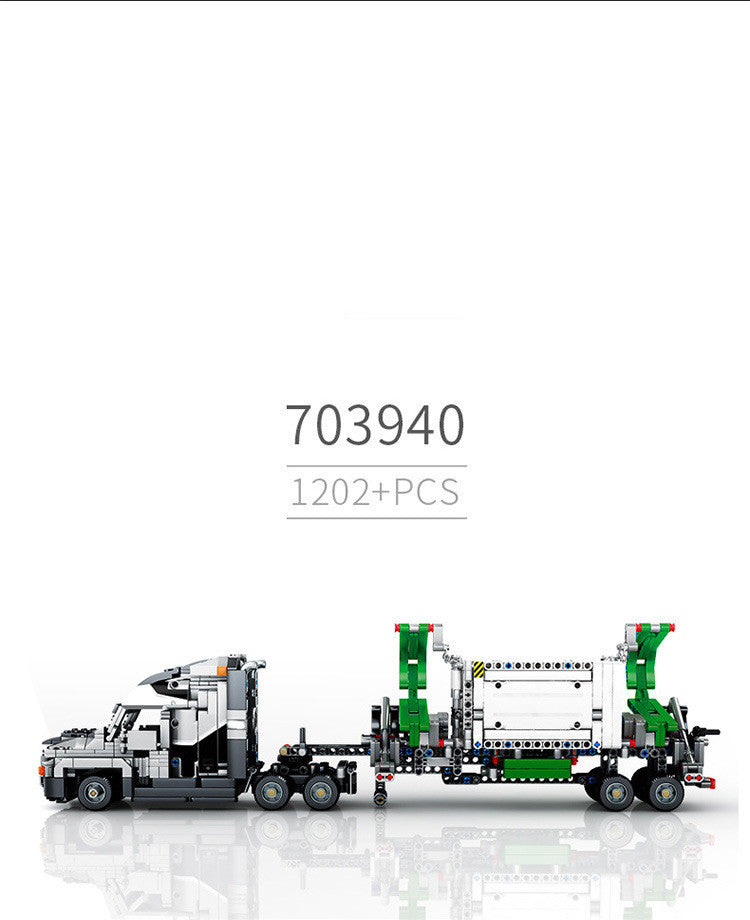 Baustein-Container-LKW – Mechanisches Bauspielzeug | LuxeStyle