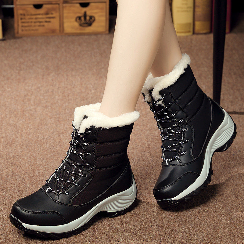 Wasserdichte Velours-Winterstiefel